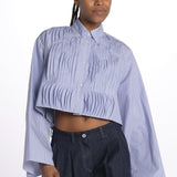 Camicia cropped IV SHIRT WHITEBLUE jejia 