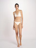 reggiseno triangolo in satin con pizzo