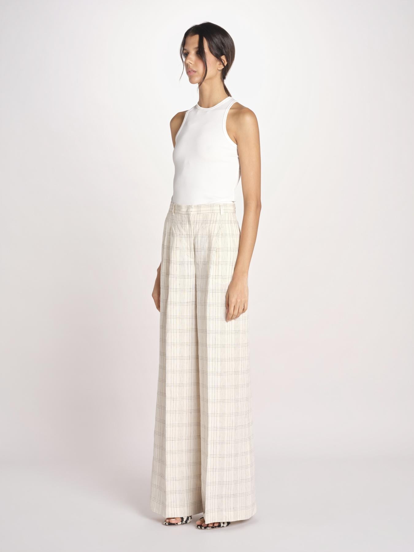 pantalone lino MONIQUE 689 10047 7 quelledue 