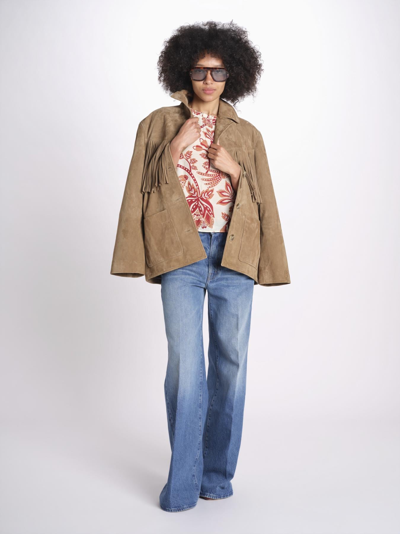 camicia manica sbuffo 344000 FLOWERFUL BEIGE 26040 farm rio 