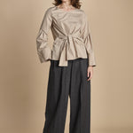 camicia con nodo LS FRONT 21741LCE KHAKI KH250 phillip lim 