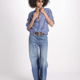 camicia uomo lino con automatici SABRILI DENIM milaura 