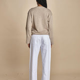 maglia con scollo a v e manica a campana by milaura. D2500894 806 CUMINO milaura 