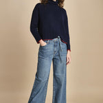 denim con cintura FLORA STONE fam 