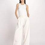 pantalone over con pinces BILLIE 3111 T0162 MILK T0416 the latest 