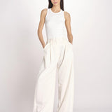 pantalone over con pinces BILLIE 3111 T0162 MILK T0416 the latest 