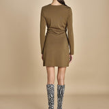 mini abito con fibbie MAILEY DRESS OLIVE malina 