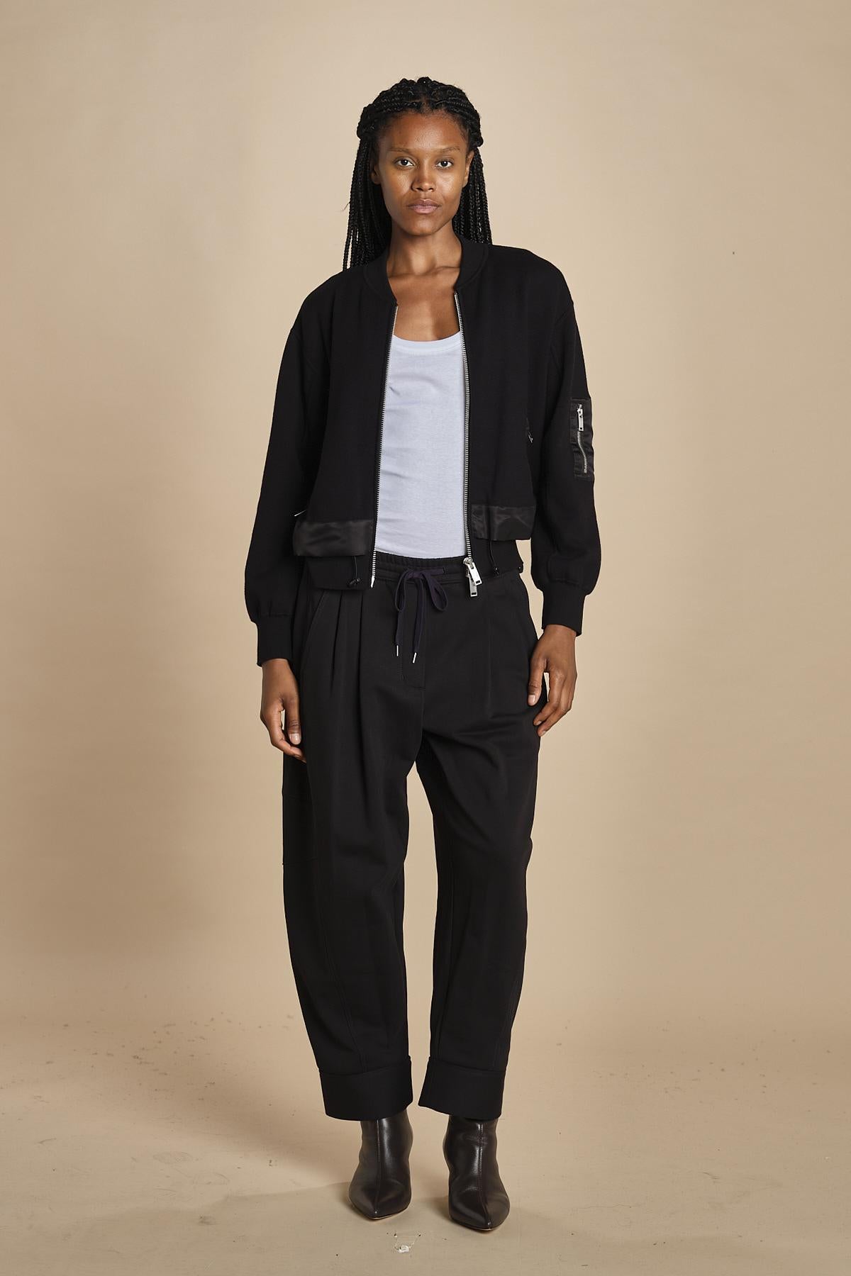 pantalone in felpa con pinces CURVED WIDE LEG 51321UFT MI401 phillip lim 