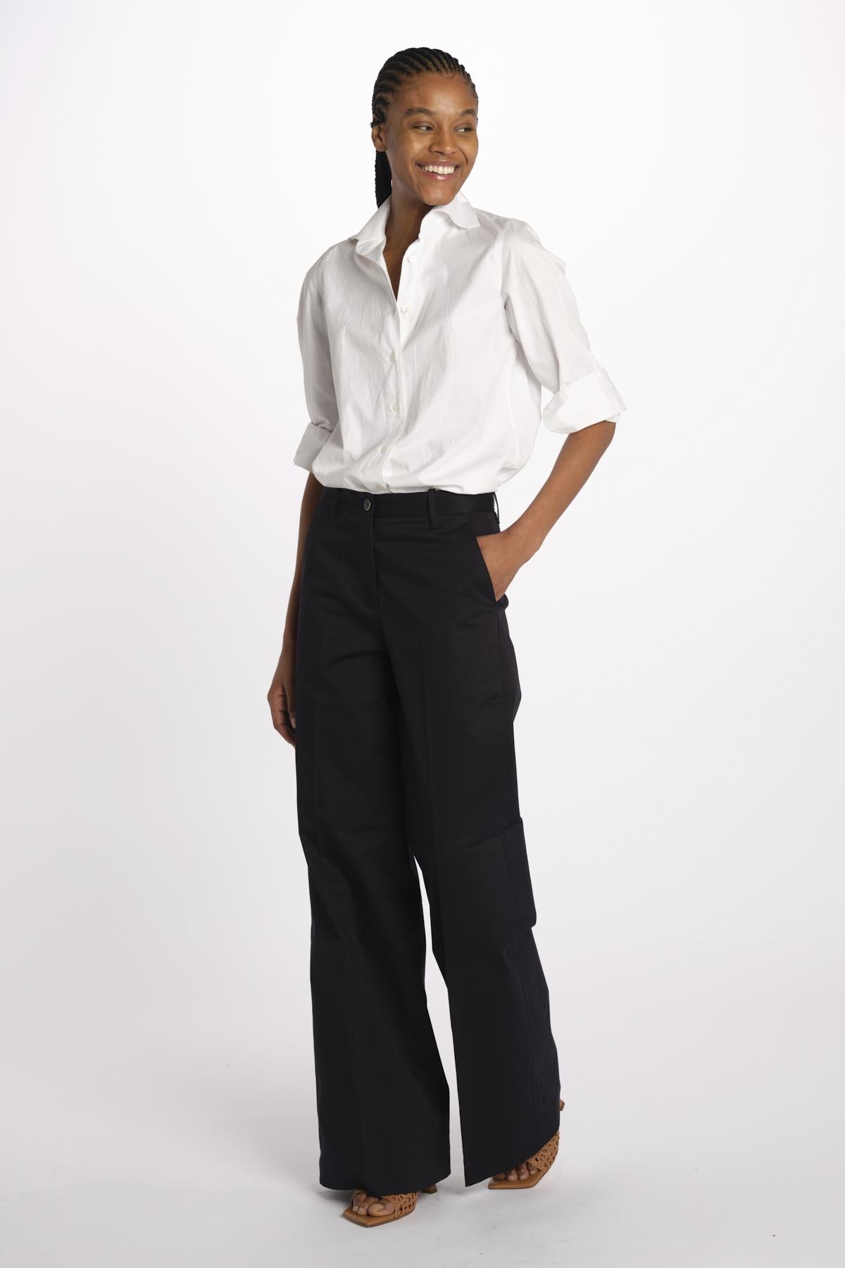 Pantalone NADIA co/ stretch NADIA NAC120 P01 NAVY nine in the morning 