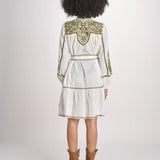 mini abito con intarsio VERENA PAPYRUS.CALLEGREEN scarlett poppies 