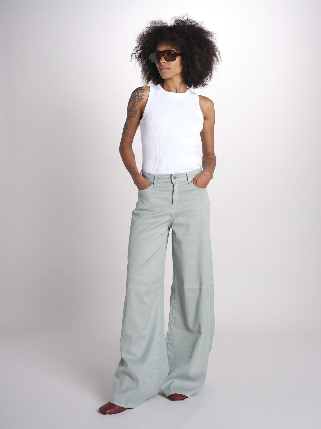 SERENA pantalone 4 tasche in misto lino SERENA XML01 171 ps don't forget me 