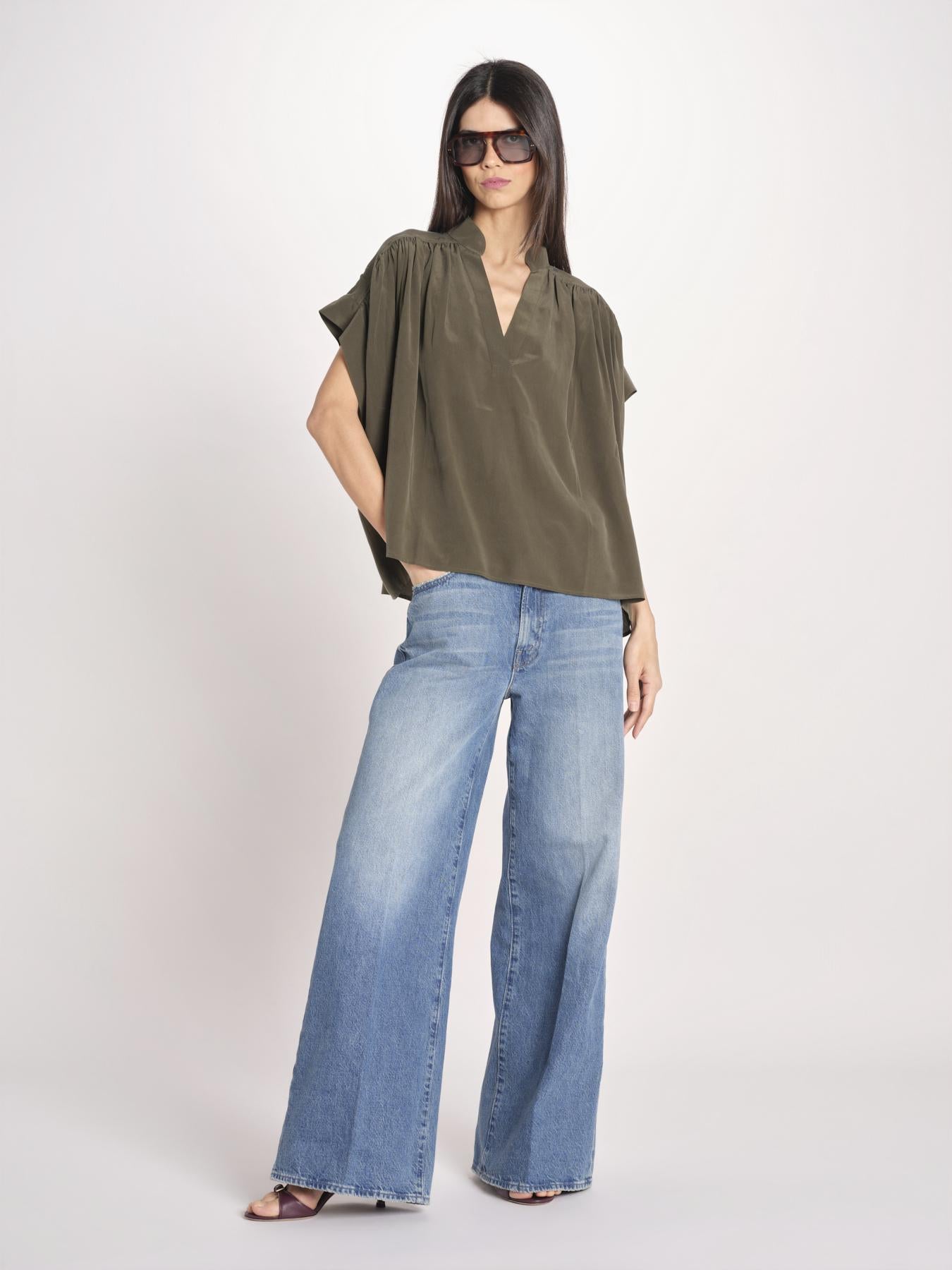 camicia over in seta CORY 4HVA77-V09005 KAKI vanessa bruno 
