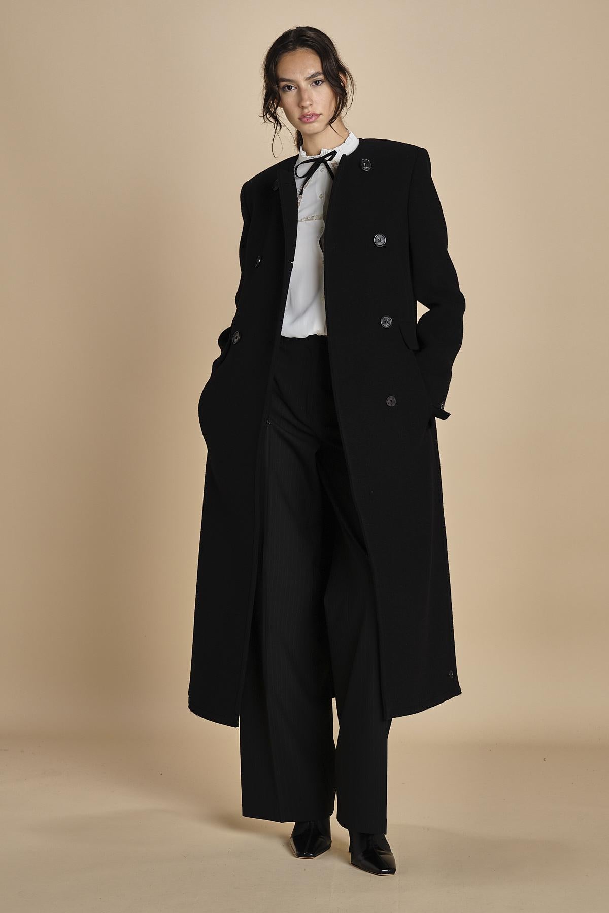 cappotto lungo doppiopetto N0214602 9000 n21 