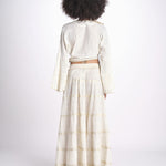 gonna lunga in lurex gessato SERENA OFF WHITE christianzen 