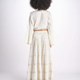 gonna lunga in lurex gessato SERENA OFF WHITE christianzen 