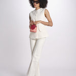 Borsa cerchio piccola MINI GUNTER 26R1GUN03 NATURAL RED destree 