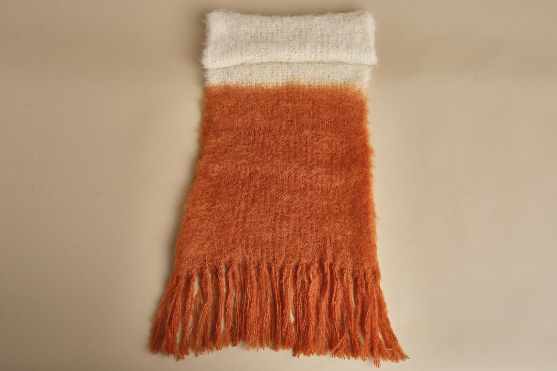 sciarpa mohair bicolore. CHA TEAL hinterveld 
