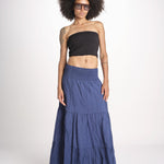 gonna lunga balze CAMELIABL DENIM laraethnics 