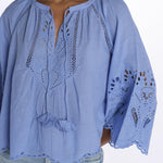 Camicia con ricami ASHU TOP MILKBLUE scarlett poppies 