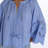 Camicia con ricami ASHU TOP MILKBLUE scarlett poppies 