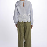 Camicia IRENE righe ricamo IRENE UNI true avenue 