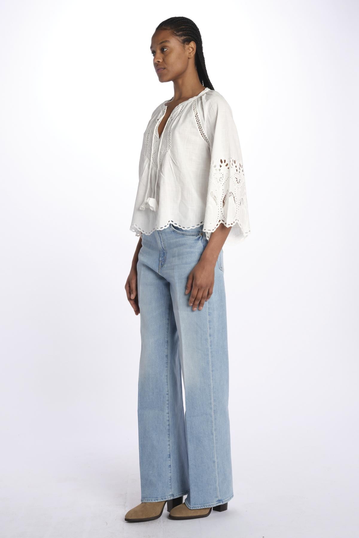Camicia con ricami ASHU TOP ANTIQUEWHITE scarlett poppies 