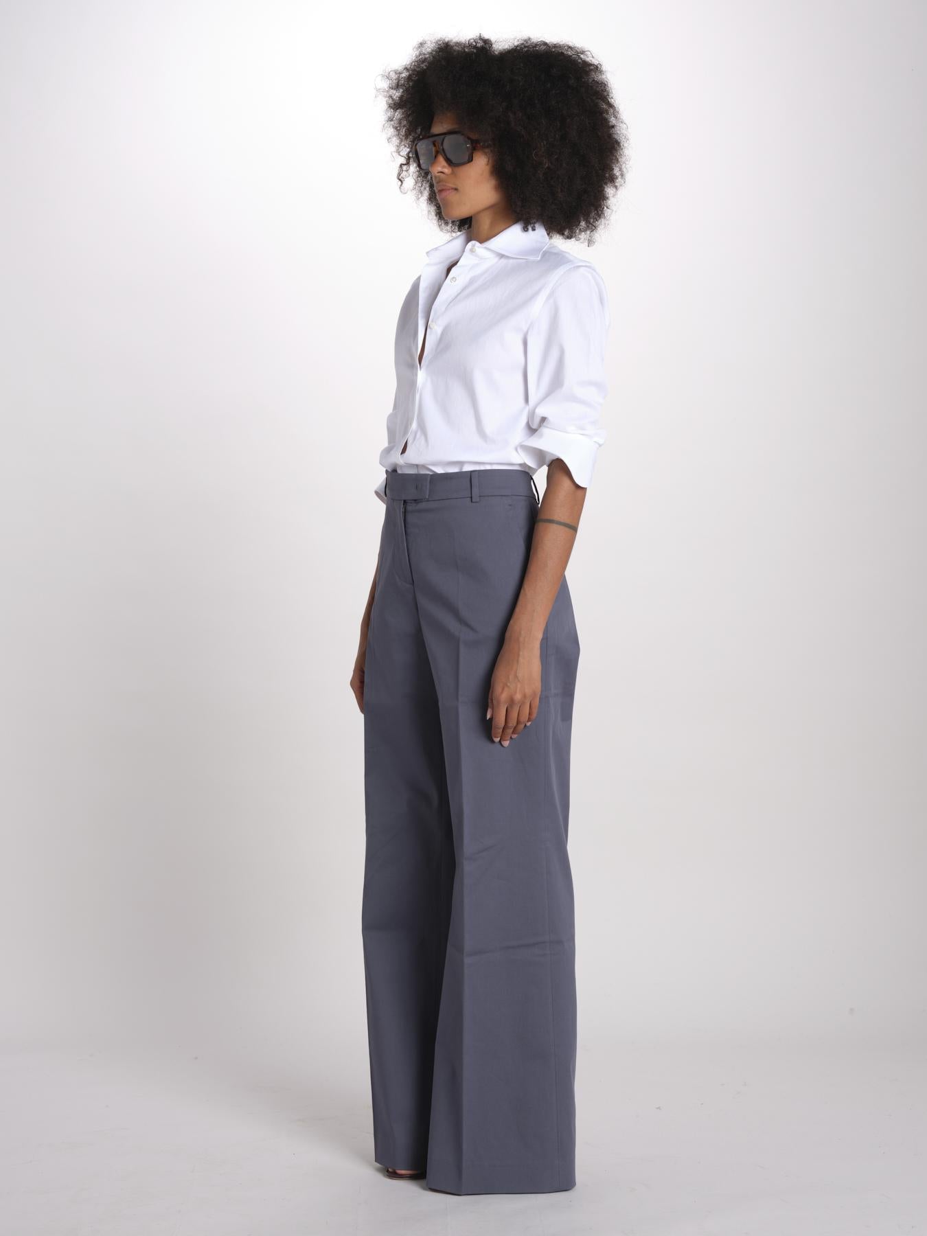 pantalone diritto in cotone MELODY L 684 54 70 SLATE quelledue 