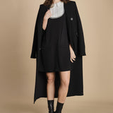 miniabito con plastron a contrasto H021-5075-9000 NERO n21 