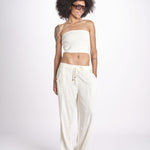 pantalone con coulisse SUMBAWAIVR IVOIRE laraethnics 