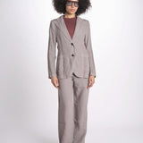 blazer due bottoni in lino LIVI STRUCURELINEN DOVE GREY true avenue 