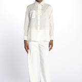 Camicia ANGELO con rouches ANGELO1TEE OFFWHITE antik batik 