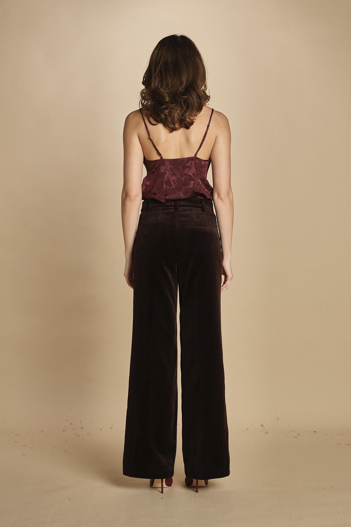 pantalone in velluto. WWPA01868 DARK CHOCOLATE 213 zadig & voltaire 