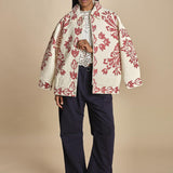 camicia girocollo con fiori intarsiati. LULA 016 WHITE sea ny 