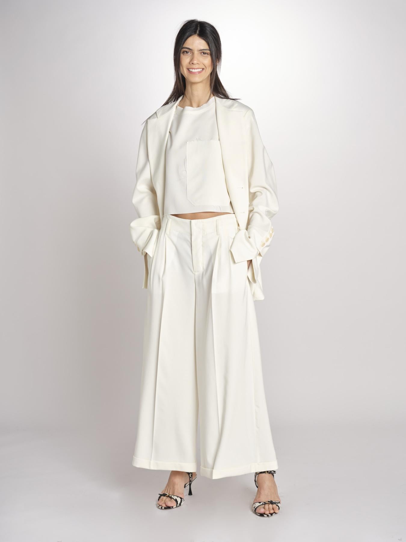 blazer in creepe BIRKIN MJD514_76C555 ECRU jejia 