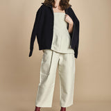 pantalone in cotone double FELLINI SNW SNW634 BIANCO studio nicholson 