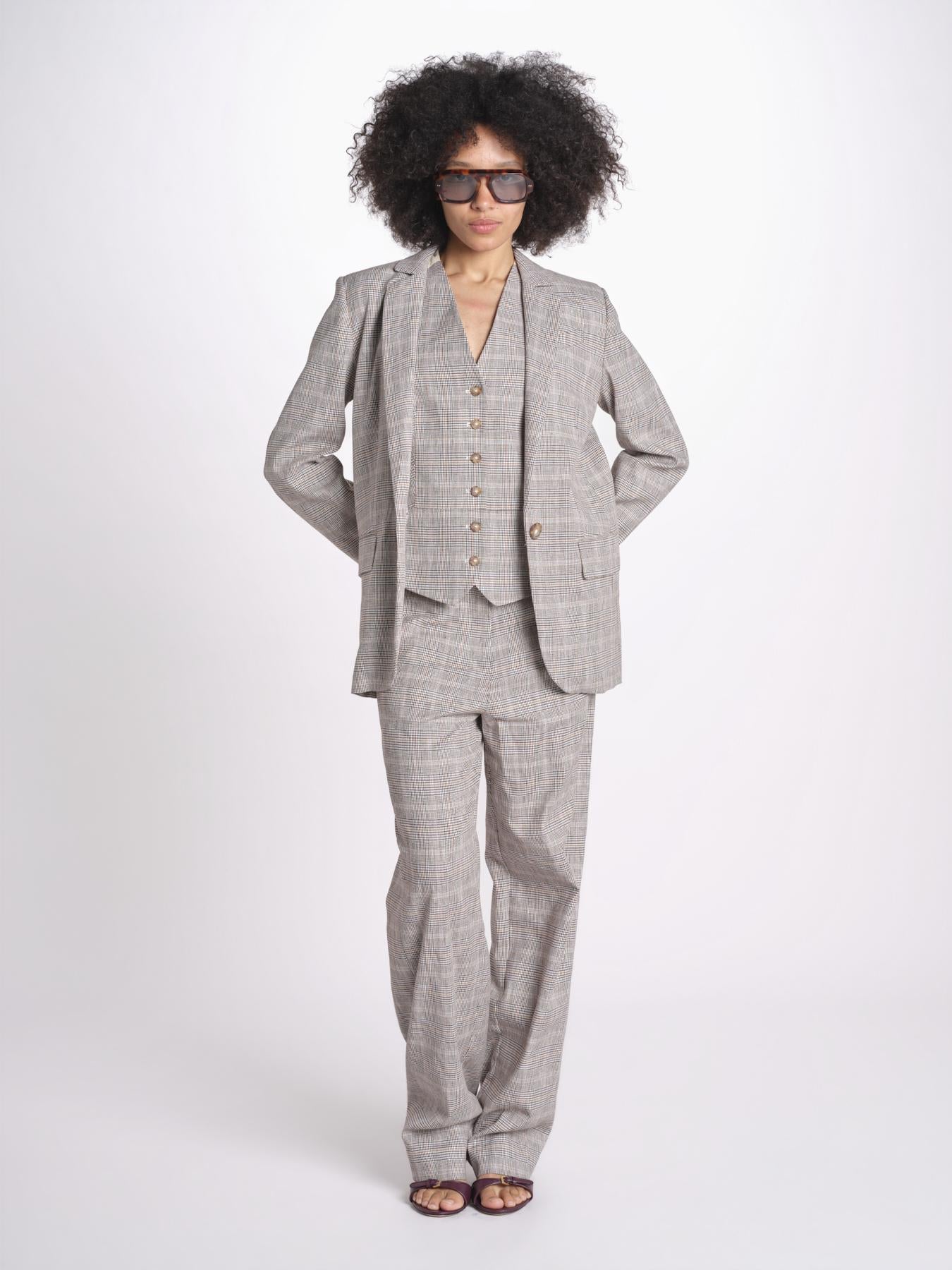 blazer in galles 16V005CO0251 P671 BROWN MULTI ines de la fressange 