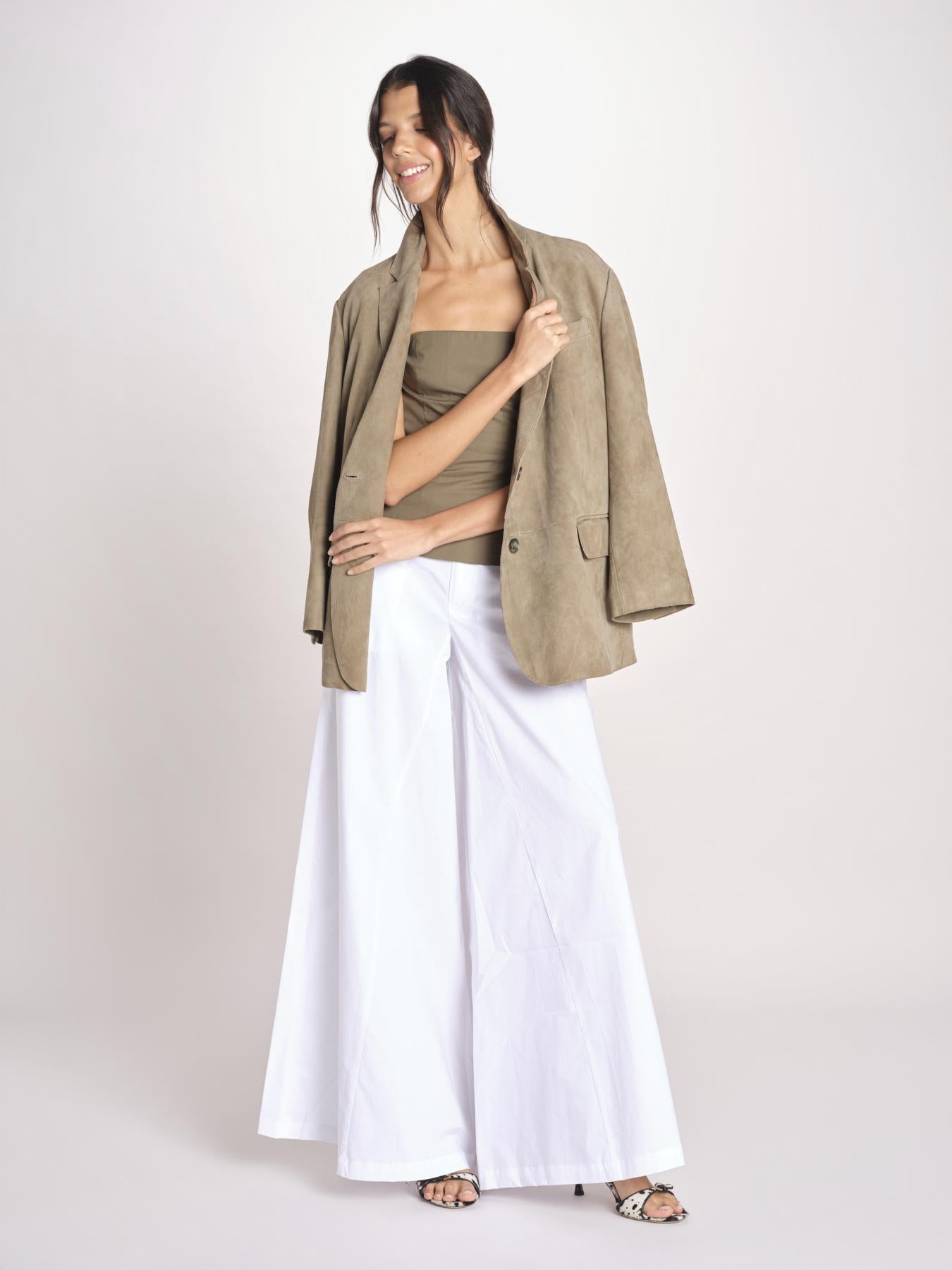 pantalone ove in cotone 40811-400 BIANCO 01 federica tosi 