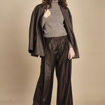 pantalone due pinces lana e seta. PETRA PE80 MORO nine in the morning 