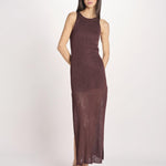 ETTA abito lungo s/m maglia ETTA 5EVC18 MORO vanessa bruno 