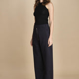pantalone con zip TROUVI SNW DARKEST NAVY studio nicholson 