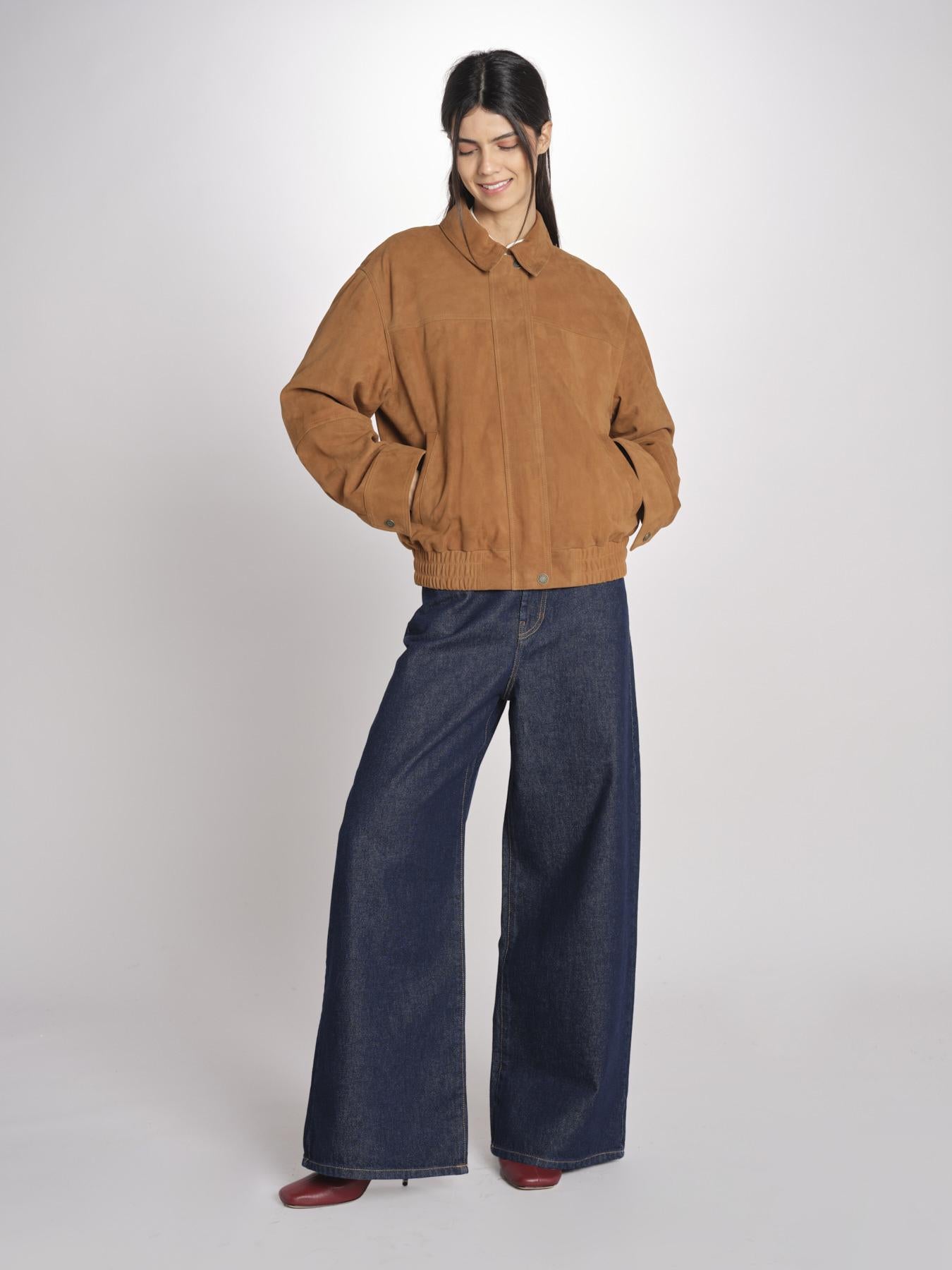 Giubbino in camoscio GAND 6EVH01-V03750 CAMEL vanessa bruno 