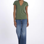 STORY CL tshirt scollo v JWTS02786 CORIANDER zadig & voltaire 