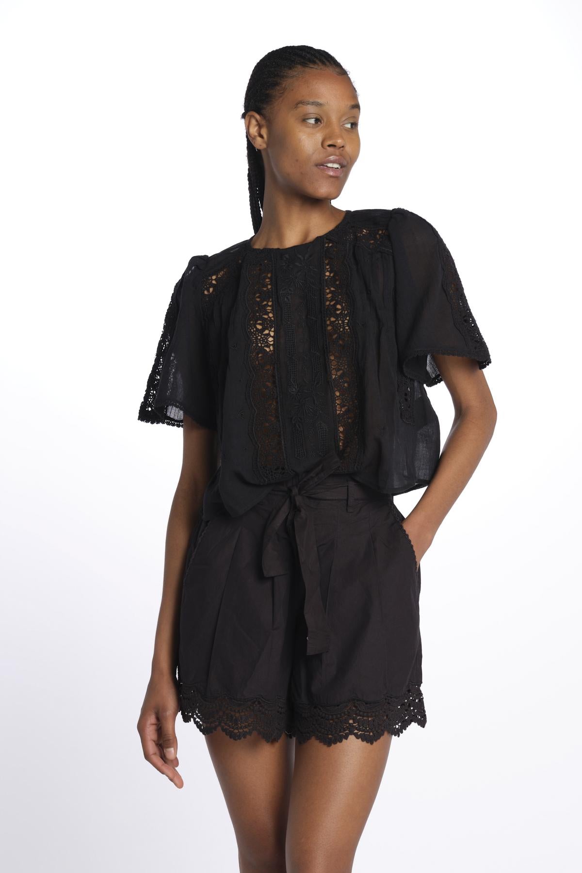 MAELYS shorts con ricamo S0441 BL louise misha 