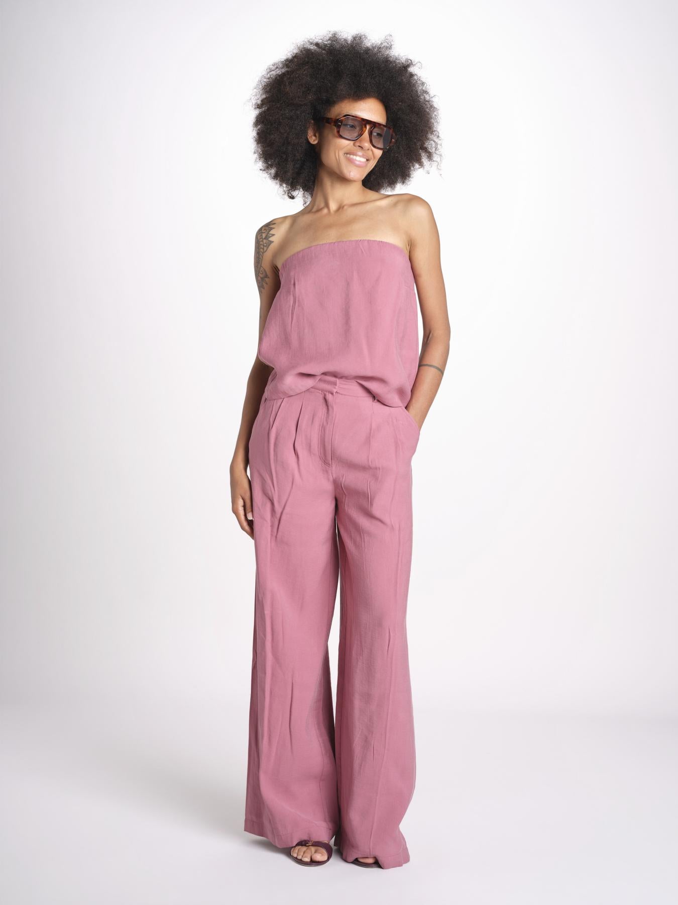 top in lino con elastico DEBORA ROSE ba&sh 