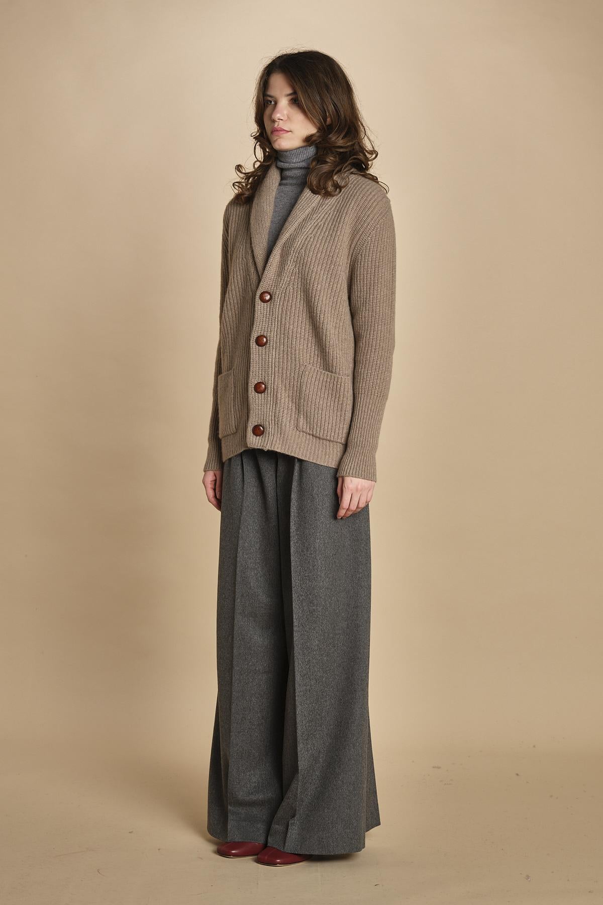 cardigan collo a scialle D251016S 4429 CUMINO milaura 