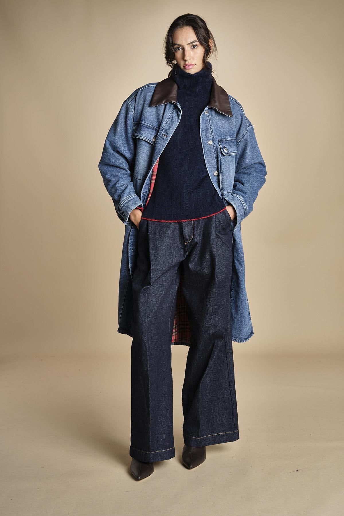cappotto in denim MARY MEDIUMWASH true avenue 