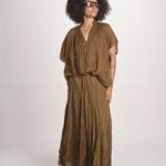 WHEELESS camicia over con nastro WHEELESS SH075UWHEELE-KHA KHAKI laurence bras 