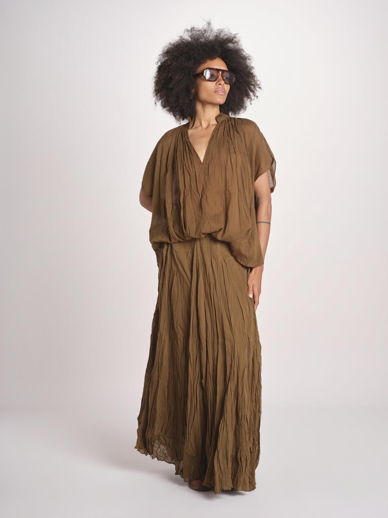 WHEELESS camicia over con nastro WHEELESS SH075UWHEELE-KHA KHAKI laurence bras 