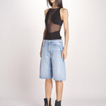 body trasparente asimmetrico FRONT ROW NERO undress code 