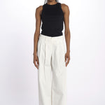 Pantaloni con pences KATHERINE PANT WHITE jejia 